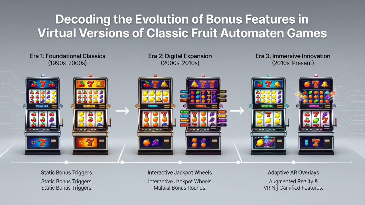 Digitale fruitautomaten met geavanceerde bonusfeatures zoals free spins en multipliers op virtuele reels